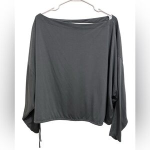 Athleta Charcoal Gray Boatneck Top. EUC
